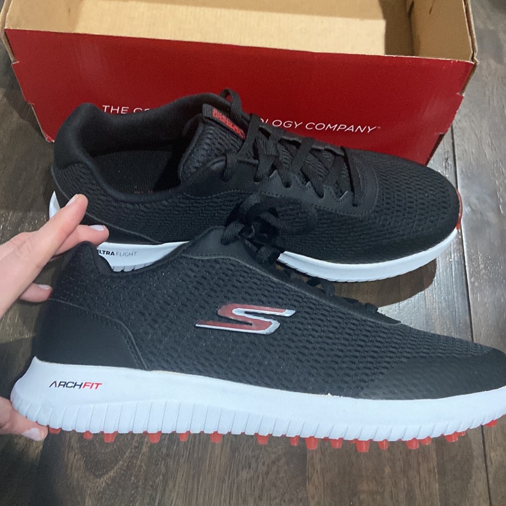 Skechers Men's GO GOLF Max Fairway 3 Golf Shoes men's 10.5 NWT black white red - Picture 4 of 11